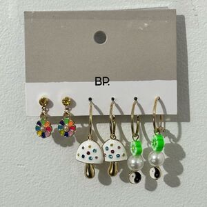 Nordstrom BP 3 Pair Stud Earrings Costume Jewelry NEW    A718